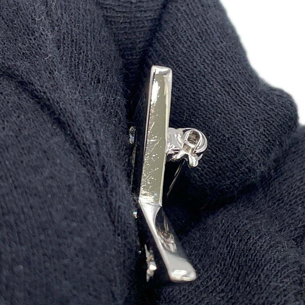 CHANEL Silver Logo Brooch - Picture 6 of 9